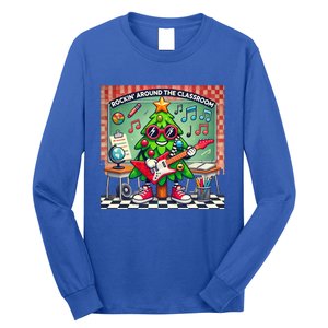 Rockin Around The Classroom Fun Christmas Tree For Teachers Gift Long Sleeve Shirt