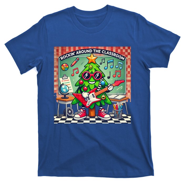 Rockin Around The Classroom Fun Christmas Tree For Teachers Gift T-Shirt