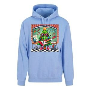 Rockin Around The Classroom Fun Christmas Tree For Teachers Gift Unisex Surf Hoodie