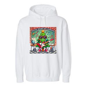 Rockin Around The Classroom Fun Christmas Tree For Teachers Gift Garment-Dyed Fleece Hoodie