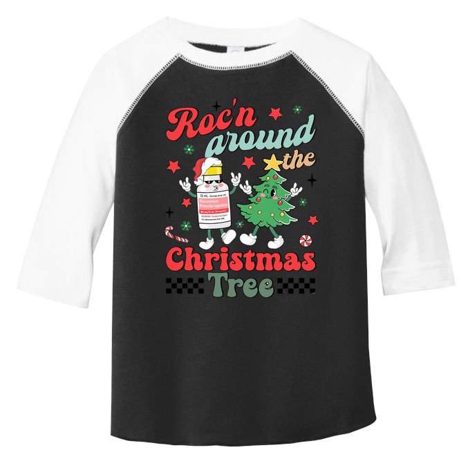 RocN Around The Christmas Tree Jingle Bell RocN Christmas Gift Toddler Fine Jersey T-Shirt