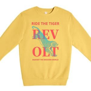 Revolt Against The Modern World Ride The Tiger Julius Evola Premium Crewneck Sweatshirt