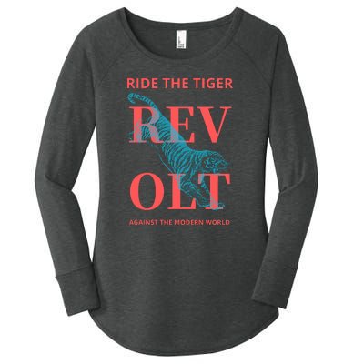 Revolt Against The Modern World Ride The Tiger Julius Evola Women's Perfect Tri Tunic Long Sleeve Shirt