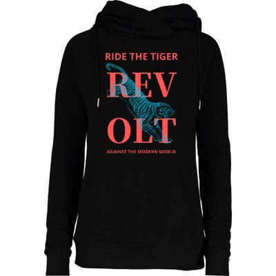 Revolt Against The Modern World Ride The Tiger Julius Evola Womens Funnel Neck Pullover Hood