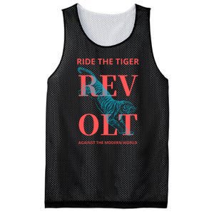 Revolt Against The Modern World Ride The Tiger Julius Evola Mesh Reversible Basketball Jersey Tank