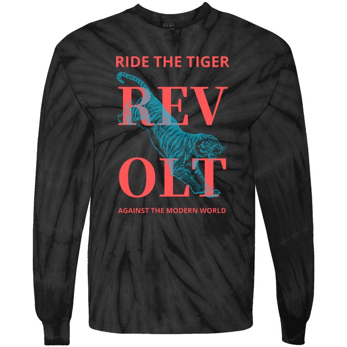 Revolt Against The Modern World Ride The Tiger Julius Evola Tie-Dye Long Sleeve Shirt