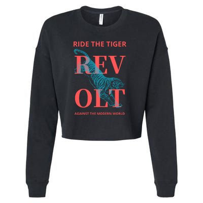 Revolt Against The Modern World Ride The Tiger Julius Evola Cropped Pullover Crew