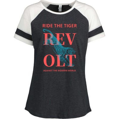 Revolt Against The Modern World Ride The Tiger Julius Evola Enza Ladies Jersey Colorblock Tee