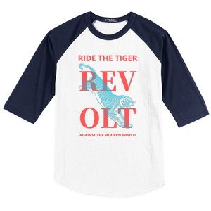 Revolt Against The Modern World Ride The Tiger Julius Evola Baseball Sleeve Shirt