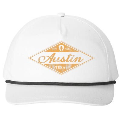 Retro Austin Texas Vintage Guitar Graphic Music Souvenir Snapback Five-Panel Rope Hat