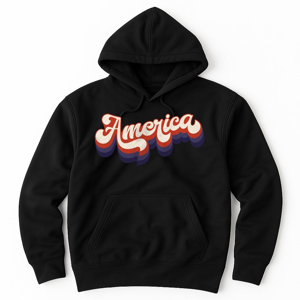 Retro America USA Vintage 4th Of July Hoodie