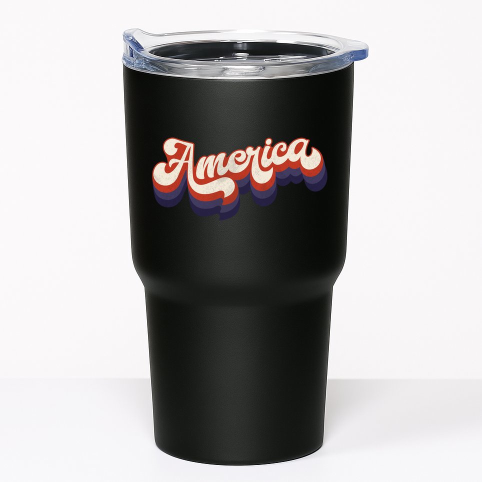 Retro America USA Vintage 4th Of July Tumbler