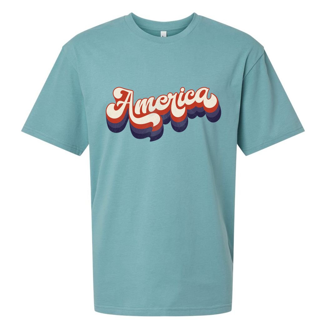 Retro America USA Vintage 4th Of July Sueded Cloud Jersey T-Shirt
