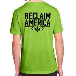 Reclaim America USA Eagle Republican Conservative (On Back) Adult ChromaSoft Performance T-Shirt