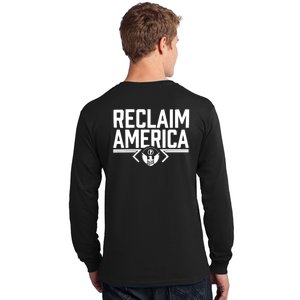 Reclaim America USA Eagle Republican Conservative (On Back) Long Sleeve Shirt