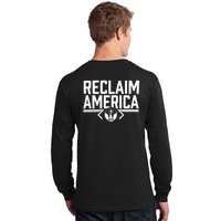 Reclaim America USA Eagle Republican Conservative (On Back) Long Sleeve Shirt