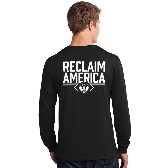 Reclaim America USA Eagle Republican Conservative (On Back) Long Sleeve Shirt