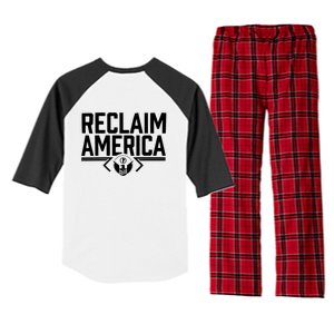 Reclaim America USA Eagle Republican Conservative (On Back) Raglan Sleeve Pajama Set