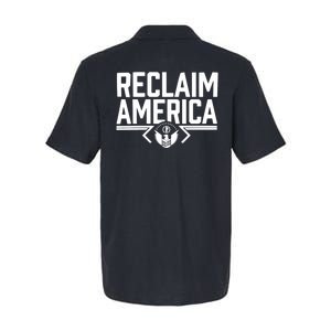 Reclaim America USA Eagle Republican Conservative (On Back) Softstyle Adult Sport Polo