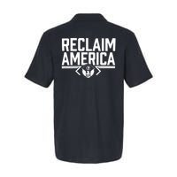 Reclaim America USA Eagle Republican Conservative (On Back) Softstyle Adult Sport Polo