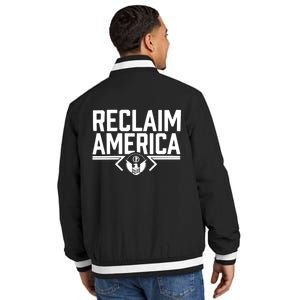 Reclaim America USA Eagle Republican Conservative (On Back) Insulated Varsity Jacket