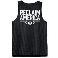 Reclaim America USA Eagle Republican Conservative (On Back) Mesh Reversible Basketball Jersey Tank