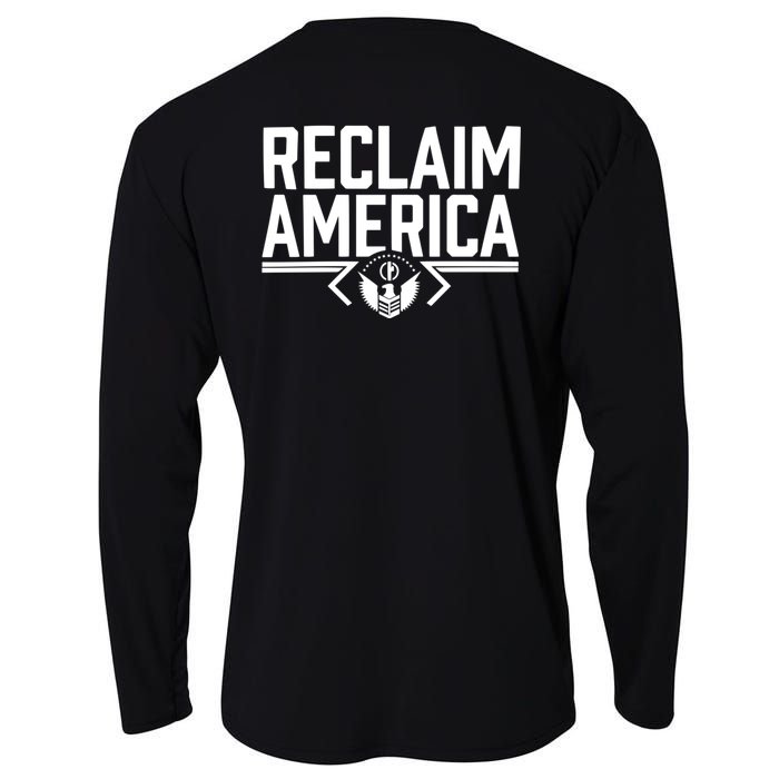 Reclaim America USA Eagle Republican Conservative (On Back) Cooling Performance Long Sleeve Crew