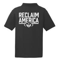 Reclaim America USA Eagle Republican Conservative (On Back) PosiCharge RacerMesh Polo