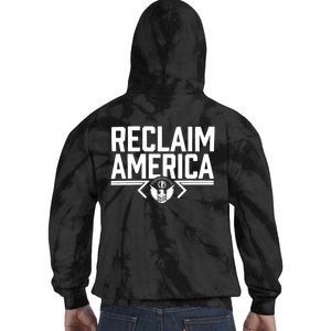 Reclaim America USA Eagle Republican Conservative (On Back) Tie Dye Hoodie