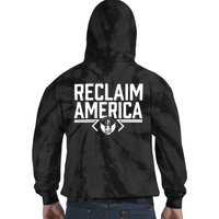 Reclaim America USA Eagle Republican Conservative (On Back) Tie Dye Hoodie