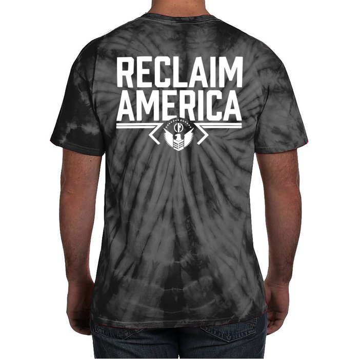 Reclaim America USA Eagle Republican Conservative (On Back) Tie-Dye T-Shirt