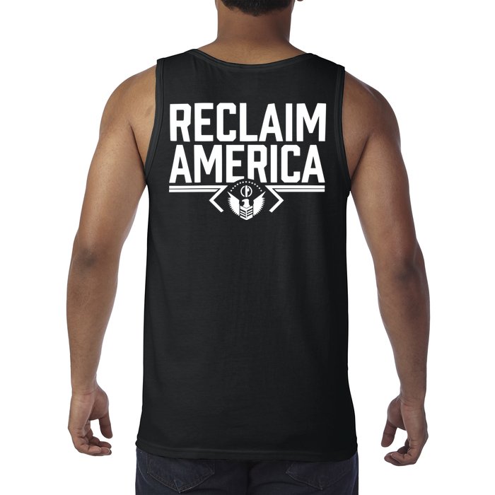 Reclaim America USA Eagle Republican Conservative (On Back) Tank Top