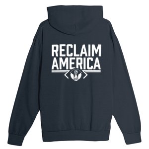 Reclaim America USA Eagle Republican Conservative (On Back) Urban Pullover Hoodie