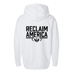 Reclaim America USA Eagle Republican Conservative (On Back) Garment-Dyed Fleece Hoodie