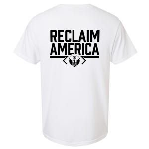 Reclaim America USA Eagle Republican Conservative (On Back) Garment-Dyed Heavyweight T-Shirt