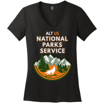 Resist Alt Us National Parks Service Women's V-Neck T-Shirt