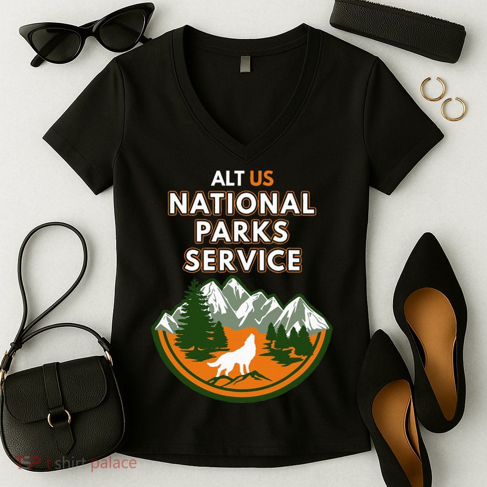 Resist Alt Us National Parks Service Women's V-Neck T-Shirt
