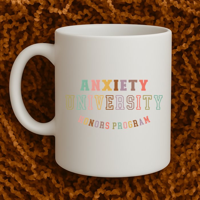 Retro Anxiety University Honors Program Coffee Mug