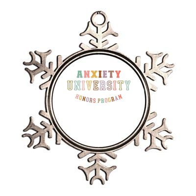Retro Anxiety University Honors Program Metallic Star Ornament