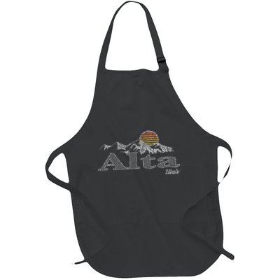 Retro Alta Utah Mountain Full-Length Apron With Pockets