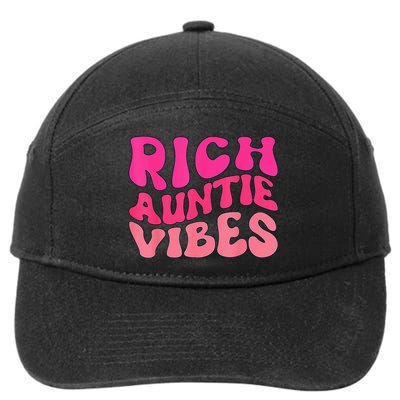 Rich Auntie Vibes Aunt Best Aunty Mother's Day Cute 7-Panel Snapback Hat