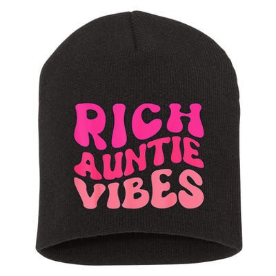 Rich Auntie Vibes Aunt Best Aunty Mother's Day Cute Short Acrylic Beanie