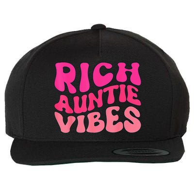 Rich Auntie Vibes Aunt Best Aunty Mother's Day Cute Wool Snapback Cap