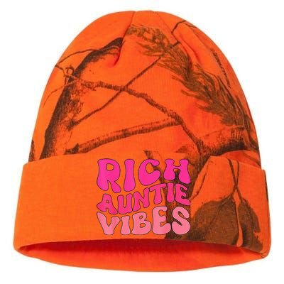 Rich Auntie Vibes Aunt Best Aunty Mother's Day Cute Kati Licensed 12" Camo Beanie