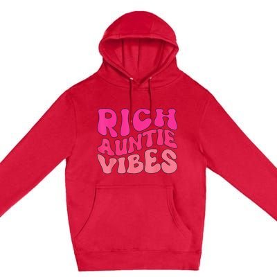 Rich Auntie Vibes Aunt Best Aunty Mother's Day Cute Premium Pullover Hoodie