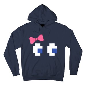 Retro Arcade Video Game Girl Ghost Halloween Ribbon Hoodie