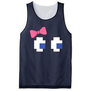 Retro Arcade Video Game Girl Ghost Halloween Ribbon Mesh Reversible Basketball Jersey Tank