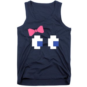 Retro Arcade Video Game Girl Ghost Halloween Ribbon Tank Top