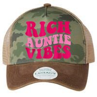 Rich Auntie Vibes Funny Aunt Saying Groovy Apparel Legacy Tie Dye Trucker Hat