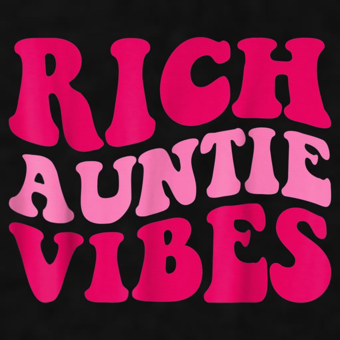 Rich Auntie Vibes Funny Aunt Saying Groovy Apparel Ladies PosiCharge Tri-Blend Wicking Tank